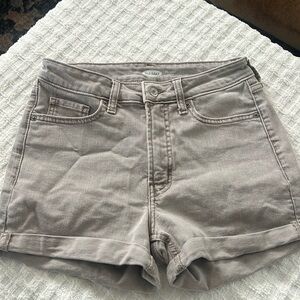 Gray denim shorts